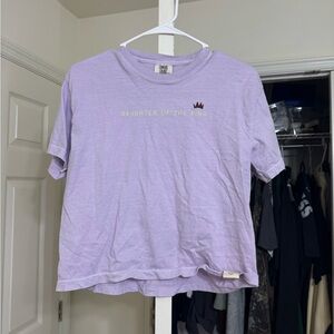 Comfort Colors Lilac Crewneck Tee with Subtle Fade